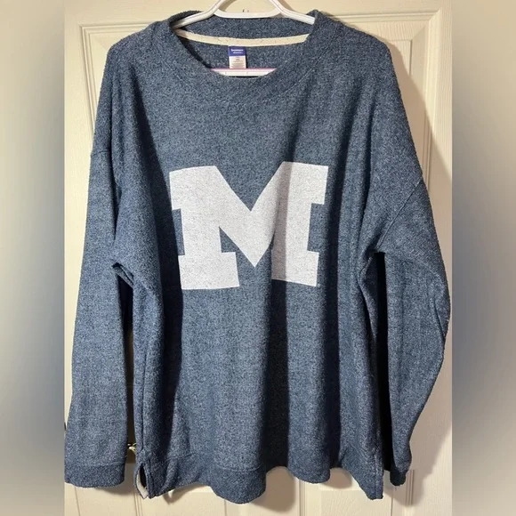 Vintage Ladies Michigan Long Sleeve XXL Fleece Sweater Sweatshirt - Picture 2 of 16